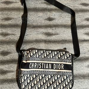 Christian Dior Black and White Crossbody Bag
